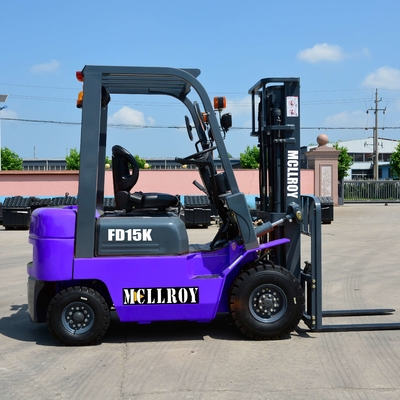 12° Elevadora elevadora con inclinación de mástil con motor diesel FD15 neumático delantero 6.50-10-10PR